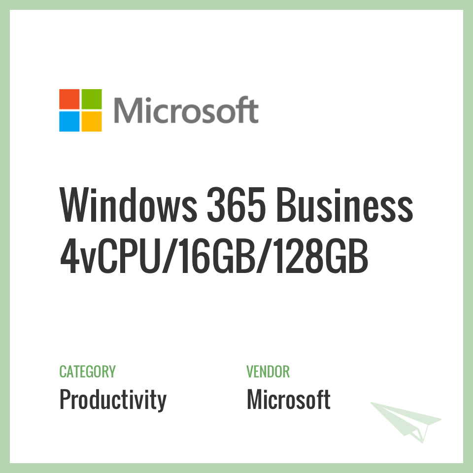 Windows 365 Business 4vCPU/16GB/128GB